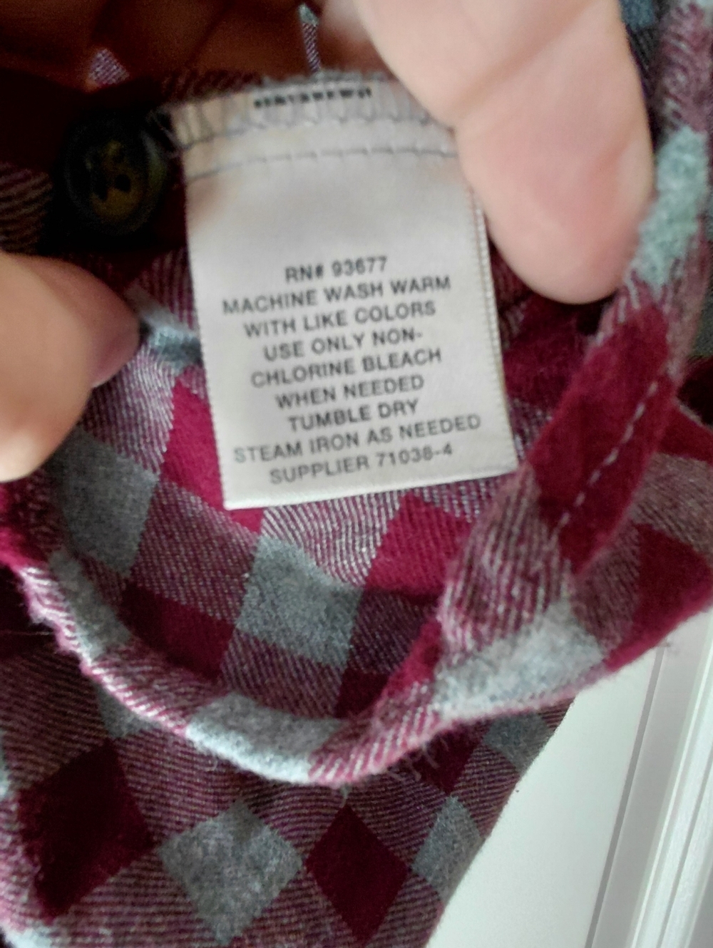Maroon & Gray Check Button-Up Shirt - Picture 7 of 7
